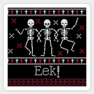 Eek! Halloween Skeleton Sticker